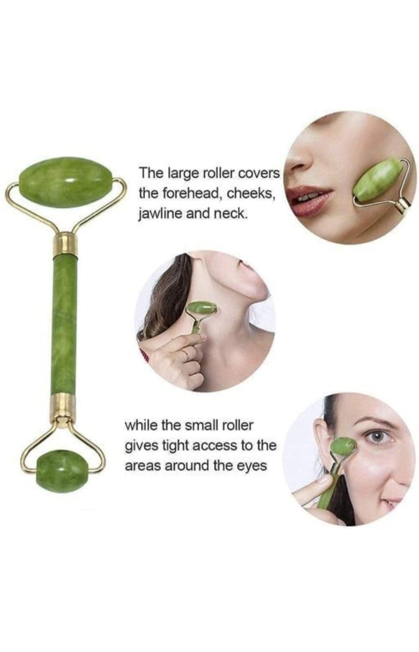 Natural Jade Roller – Face Massage Tool for Radiant & Youthful Skin