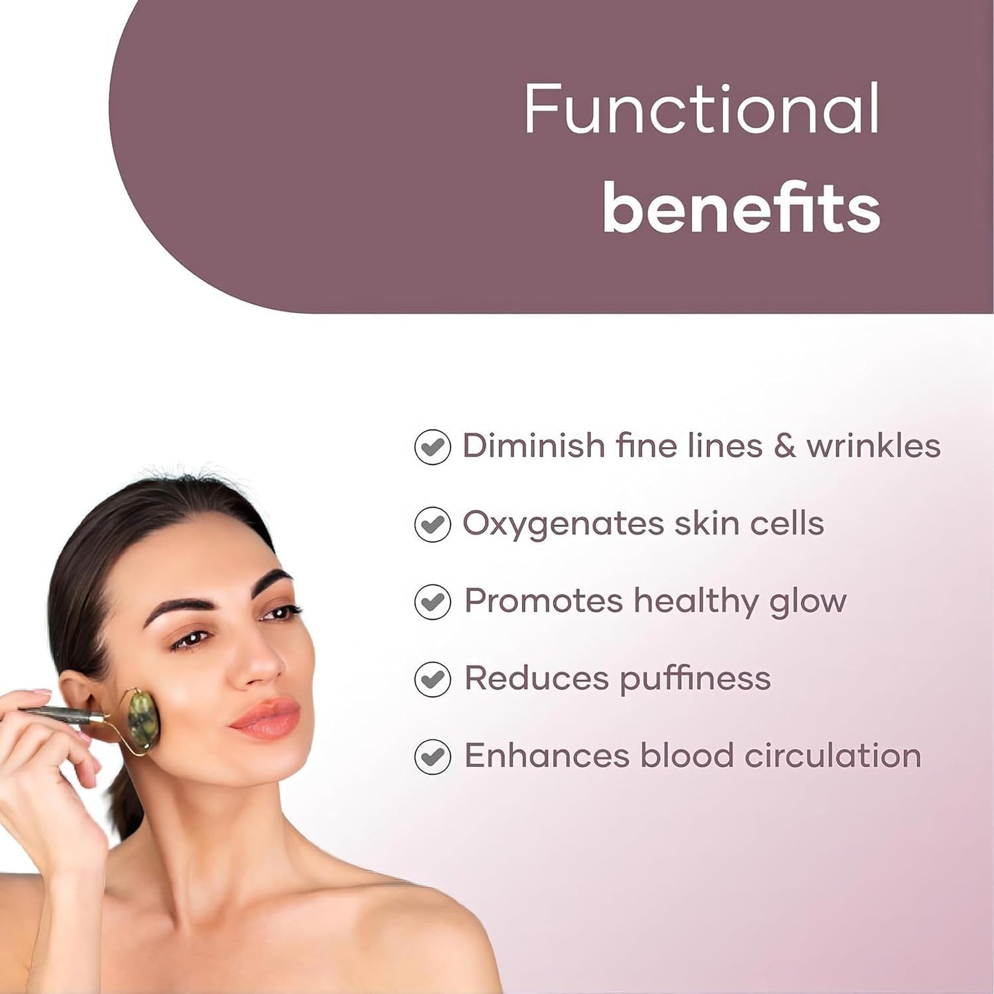 Natural Jade Roller – Face Massage Tool for Radiant & Youthful Skin
