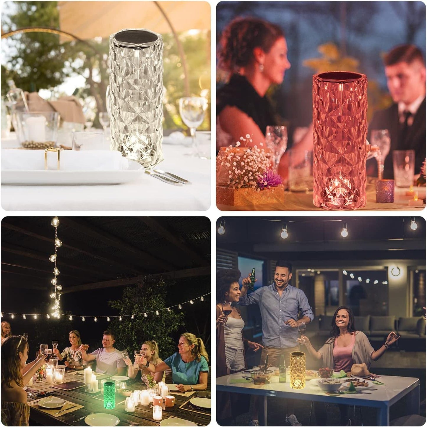 RGB Crystal Table Lamp – 16-Color Touch & Remote Control LED Light