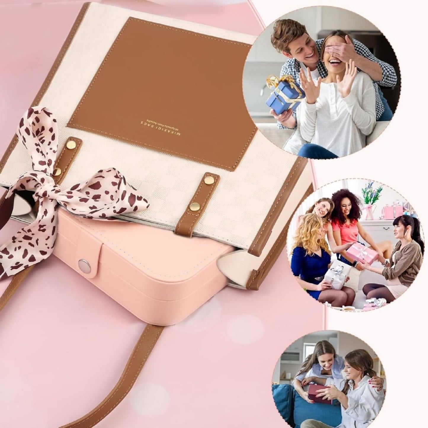Elegant Travel Jewelry Box – Portable Organizer for Rings, Earrings, Necklaces & Bracelets