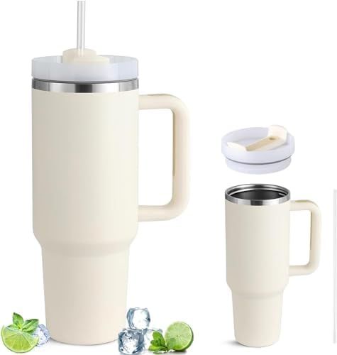Premium Insulated Stainless Steel Tumbler – 360° Lid & Straw