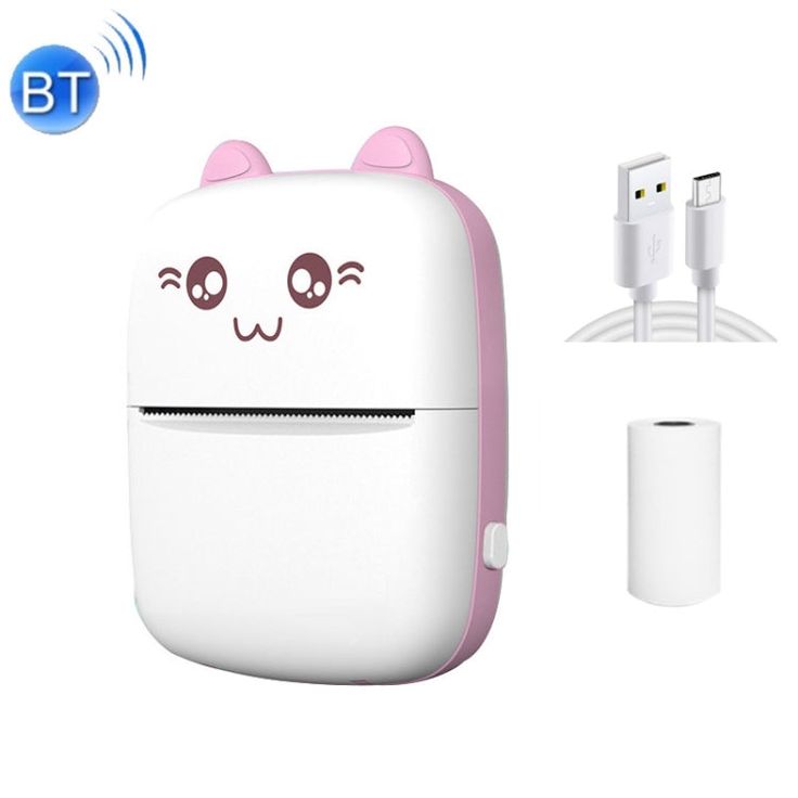 Mini Bluetooth Thermal Printer – Wireless Inkless Portable Pocket Printer for iOS & Android – Cute Design, USB Rechargeable, Ideal for Notes, Labels, Photos & Scrapbooking