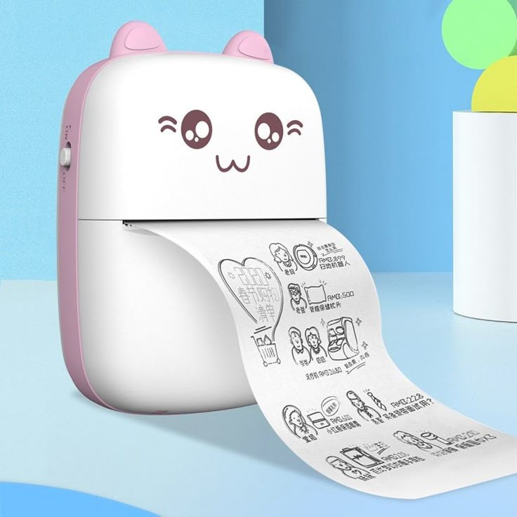 Mini Bluetooth Thermal Printer – Wireless Inkless Portable Pocket Printer for iOS & Android – Cute Design, USB Rechargeable, Ideal for Notes, Labels, Photos & Scrapbooking