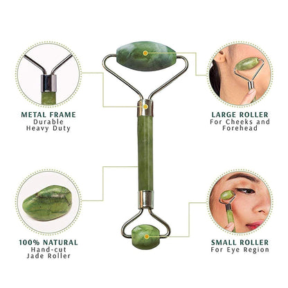 Natural Jade Roller – Face Massage Tool for Radiant & Youthful Skin
