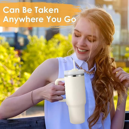 Premium Insulated Stainless Steel Tumbler – 360° Lid & Straw